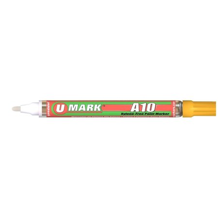 U-Mark U-Mark UMARK10106 2 mm A10 Paint Marker; Yellow - 12 per Box UMARK10106